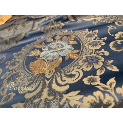 Tkanina stylowa bukiet kwiatowy blue